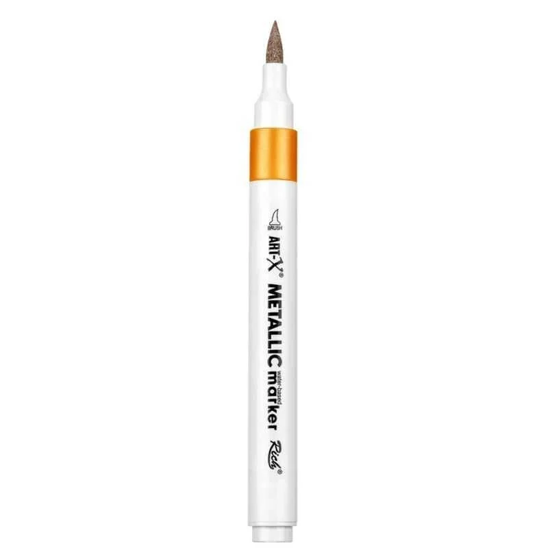 Rich Art-X Acrylic Metallic Marker Su Bazlı Yaldızlı Boyama Markörü Metalik Turuncu