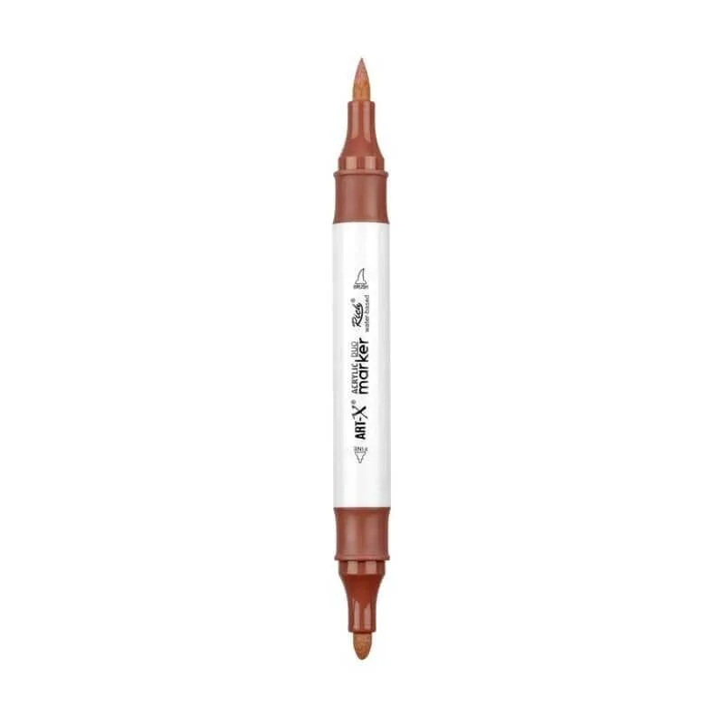 Rich Art-X Acrylic Duo Marker Çift Uçlu Su Bazlı Boyama Markörü No:65 Mocha Kahve