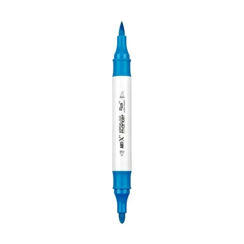 Rich Art-X Acrylic Duo Marker Çift Uçlu Su Bazlı Boyama Markörü No:48 Mavi