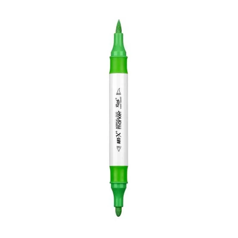 Rich Art-X Acrylic Duo Marker Çift Uçlu Su Bazlı Boyama Markörü No:47 Açık Yeşil