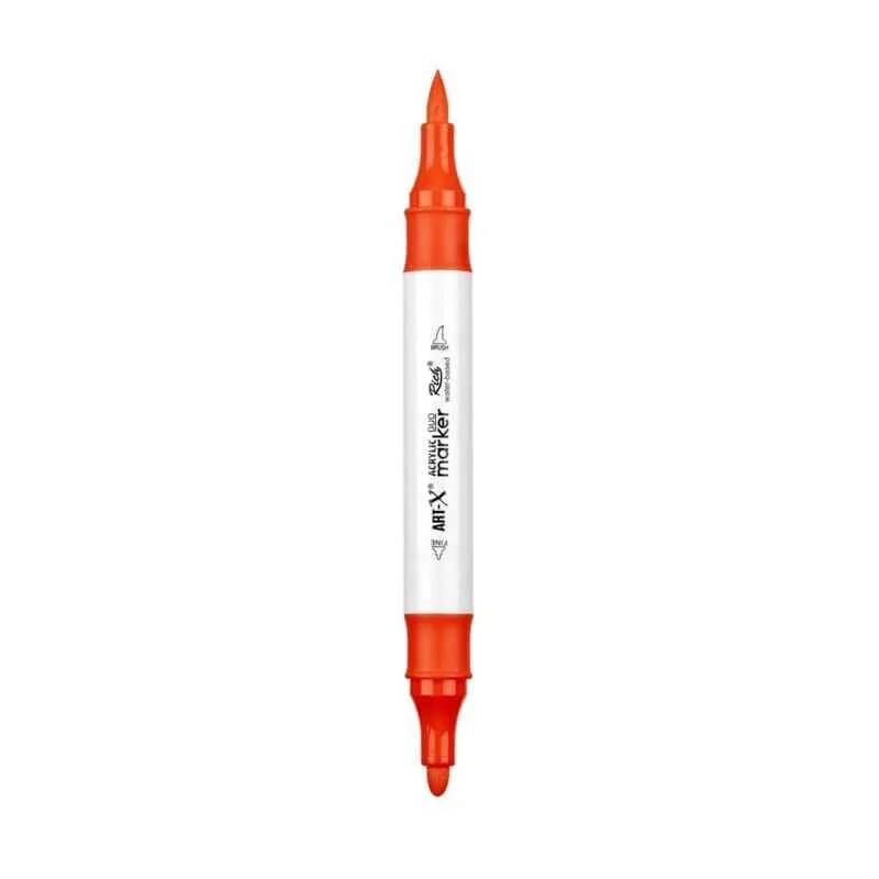 Rich Art-X Acrylic Duo Marker Çift Uçlu Su Bazlı Boyama Markörü No:45 Nar Çiçeği
