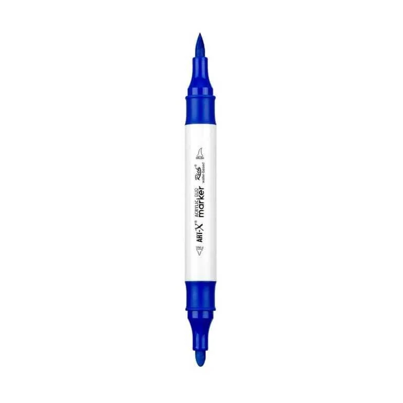 Rich Art-X Acrylic Duo Marker Çift Uçlu Su Bazlı Boyama Markörü No:31 Mavi