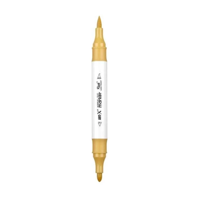 Rich Art-X Acrylic Duo Marker Çift Uçlu Su Bazlı Boyama Markörü No:210 Krem
