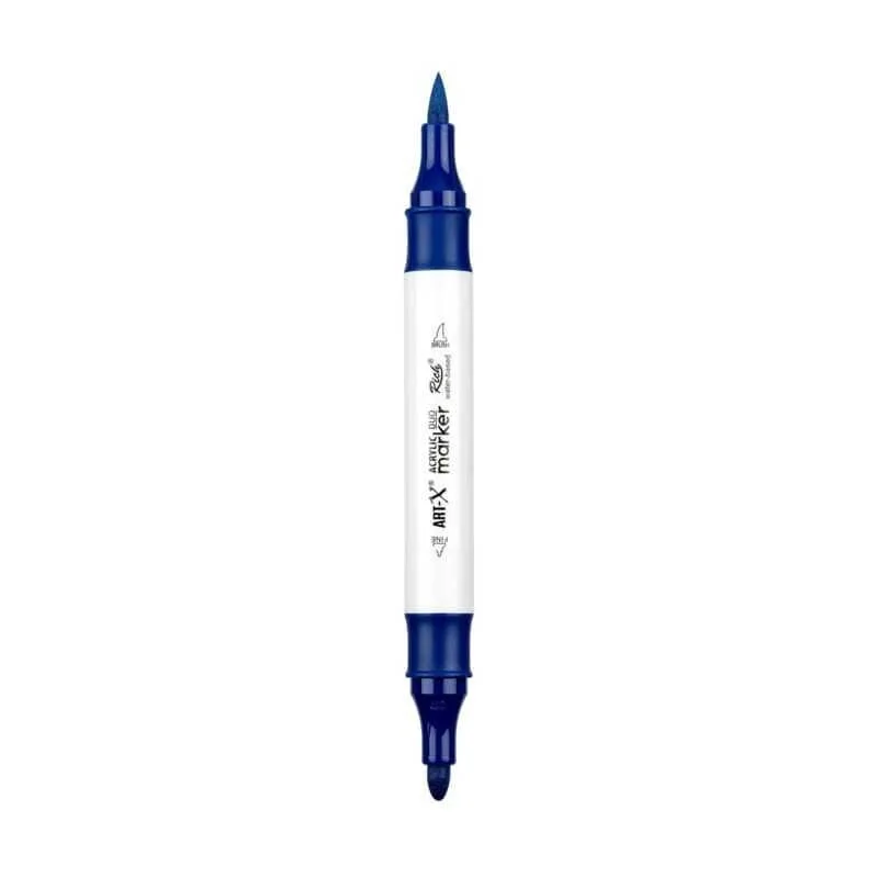 Rich Art-X Acrylic Duo Marker Çift Uçlu Su Bazlı Boyama Markörü No:207 Lacivert