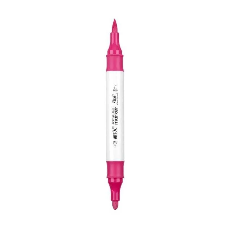 Rich Art-X Acrylic Duo Marker Çift Uçlu Su Bazlı Boyama Markörü No:151 Pembe