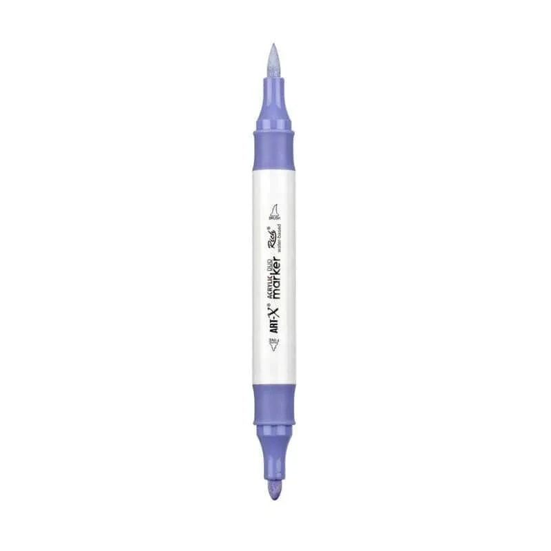 Rich Art-X Acrylic Duo Marker Çift Uçlu Su Bazlı Boyama Markörü No:149 Açık Lila