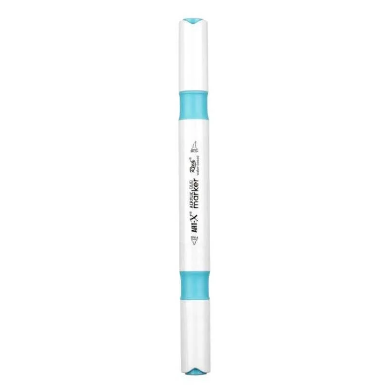 Rich Art-X Acrylic Duo Marker Çift Uçlu Su Bazlı Boyama Markörü No:148 Bebek Mavi