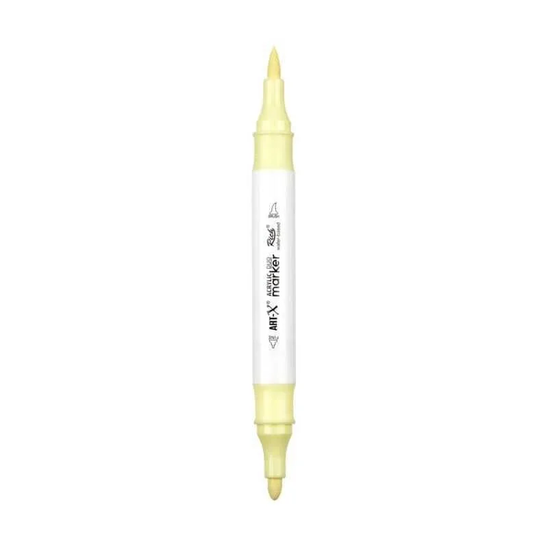 Rich Art-X Acrylic Duo Marker Çift Uçlu Su Bazlı Boyama Markörü No:146 Işık Sarısı