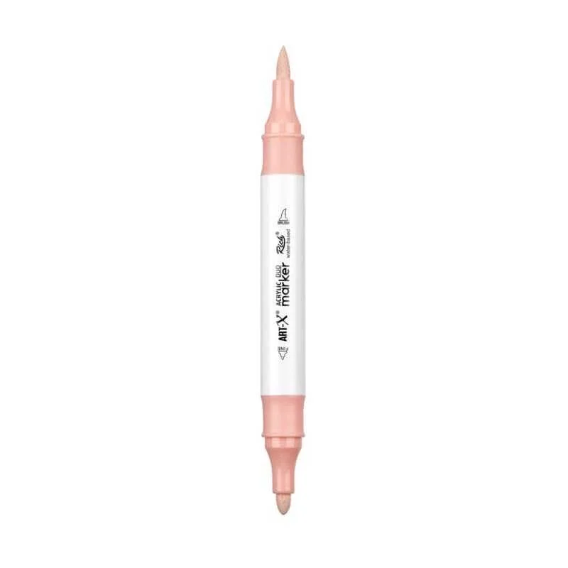 Rich Art-X Acrylic Duo Marker Çift Uçlu Su Bazlı Boyama Markörü No:144 Açık Mercan