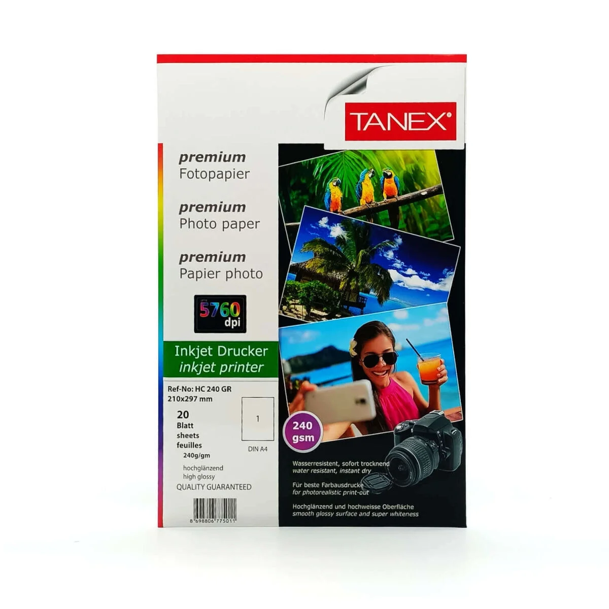 Tanex Premium Fotoğraf Kağıdı 240 gr. A4 20'li