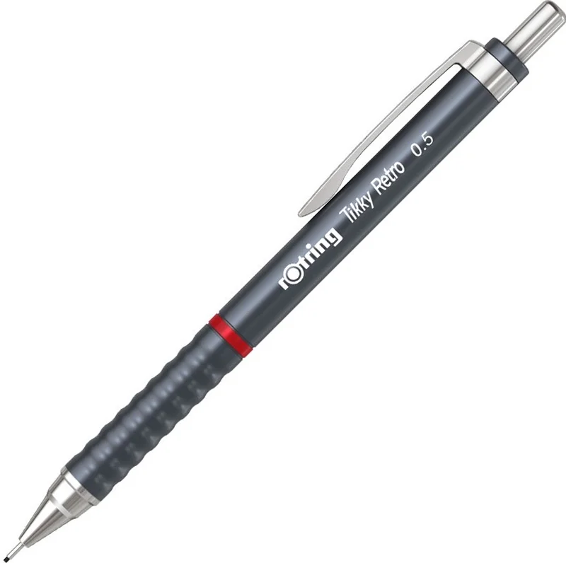 Rotring Tikky Retro Versatil Kalem 0.5 mm Metalik Gri