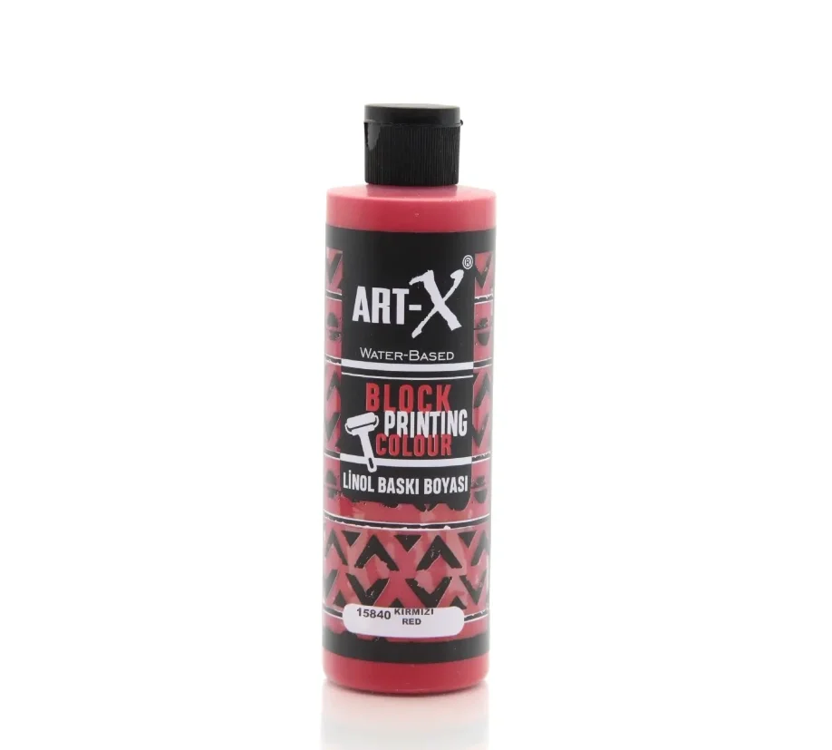 Rich Art-X Su Bazlı Linol Baskı Boyası 240 cc. KIRMIZI