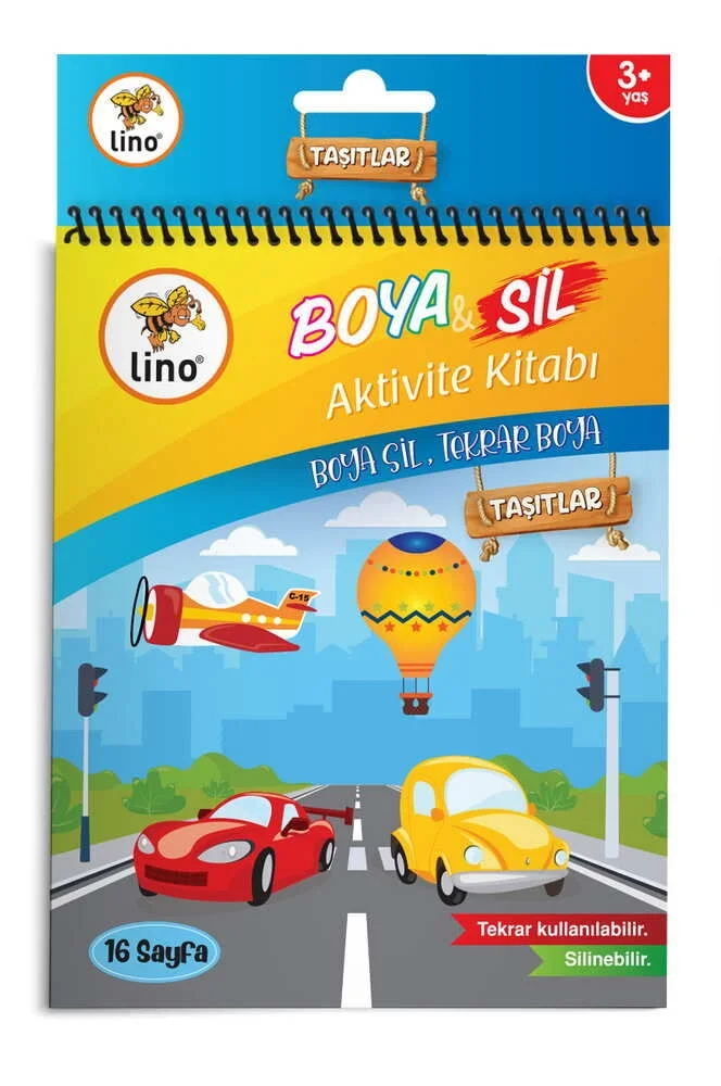 Lino Boya & Sil Aktivite Boyama Kitabı A5 Araçlar