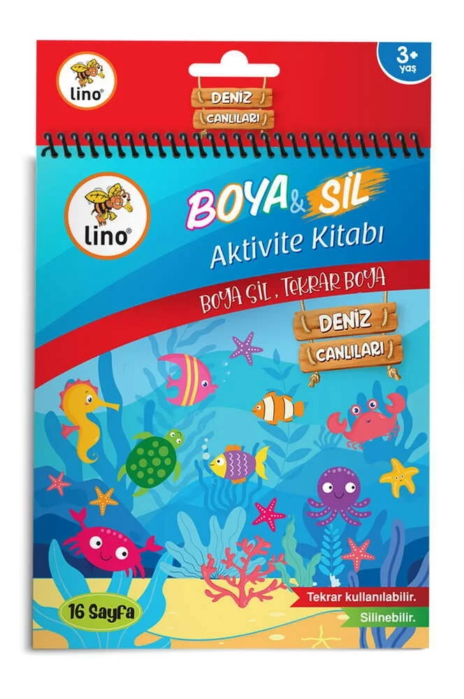 Lino Boya & Sil Aktivite Boyama Kitabı A5 Denizaltı