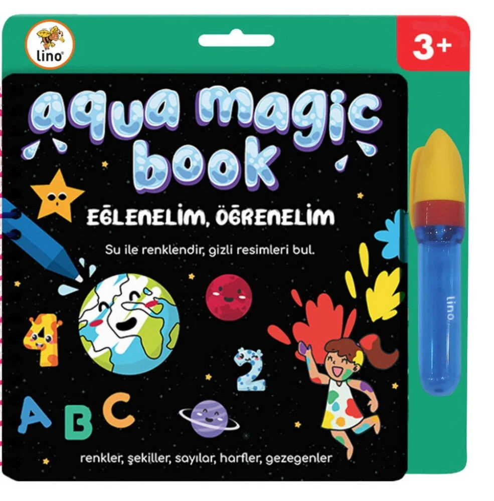 Lino Aqua Magic Book Sihirli Boyama Kitabı EĞLENELİM, ÖĞRENELİM