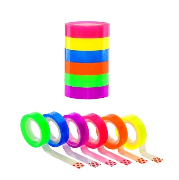 Pin Renkli Bant 11 mm. x 10 y. 6'lı Paket