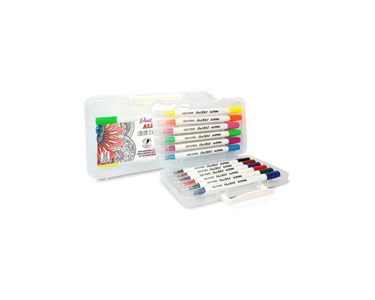 Alpino Fırça Çift Uçlu Keçeli Kalem 12 Renk (AR-800186)