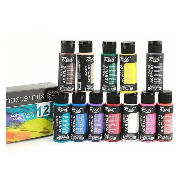 Rich Mastermix Akrilik Boya Seti 60 Ml.x 12 Renk (AKR-060-06695)