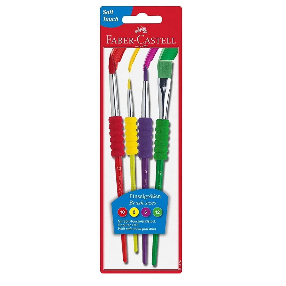 Faber Castell Soft Touch Renkli Fırça Seti 4'lü