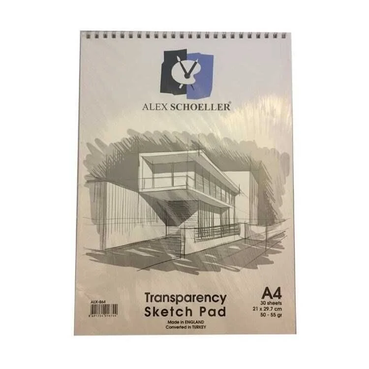 Alex Schoeller Transparency Sketch Pad Eskiz Bloğu 50/55 gr. A4 30 yaprak