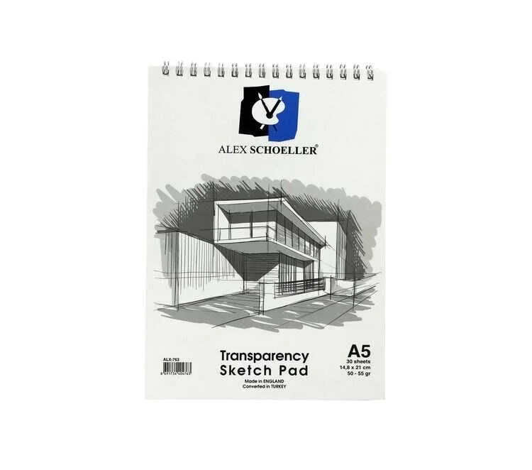 Alex Schoeller Transparency Sketch Pad Eskiz Bloğu 50/55 gr. A5 30 yaprak