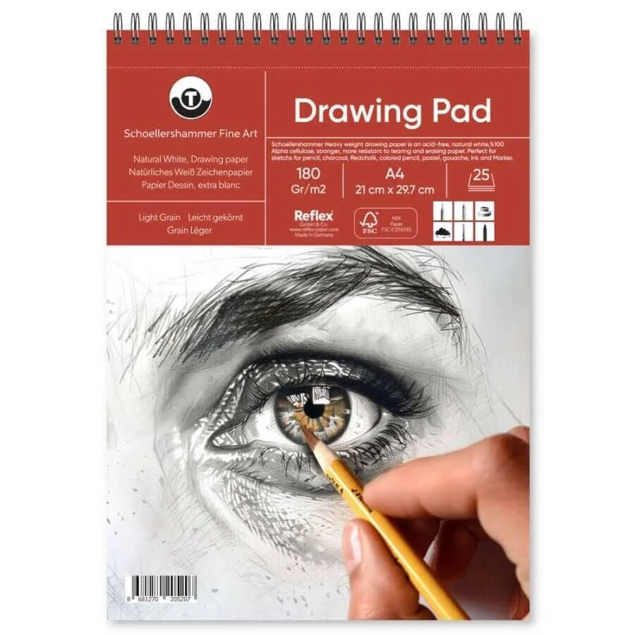 Schoellershammer Heavy Weight Drawing Pad Eskiz Defteri 180 gr. A4 20 yaprak
