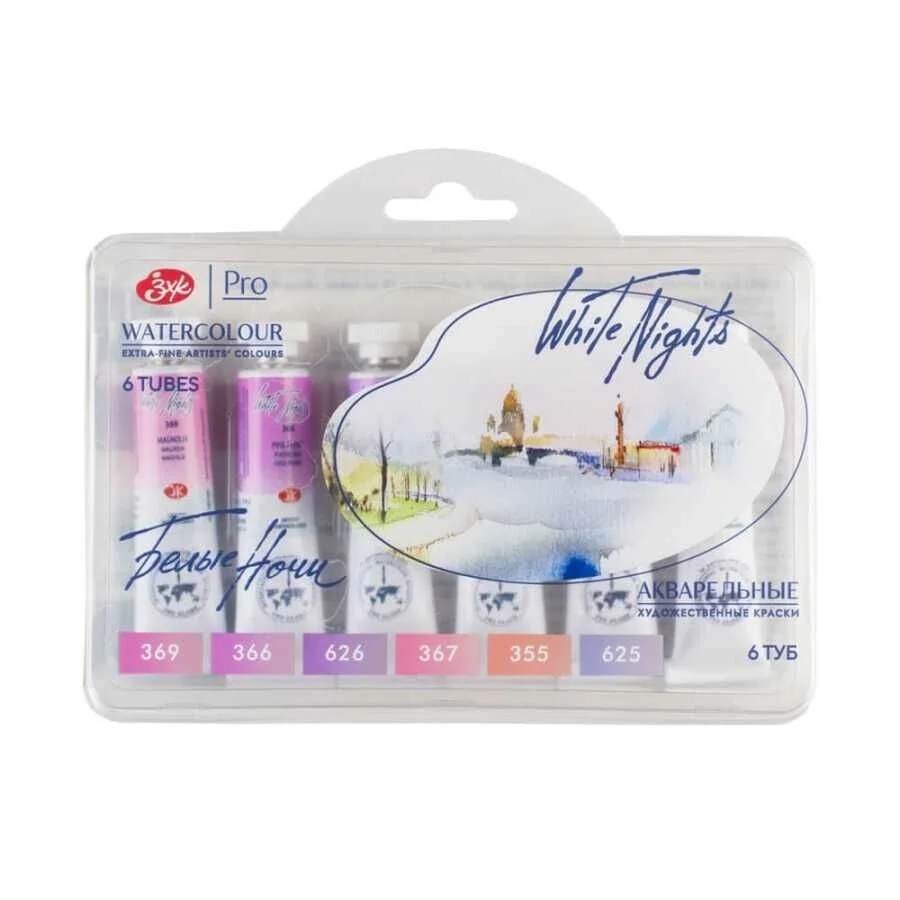 St. Petersburg White Nights Tüp Sulu Boya Seti Rose Flowers Palette 6 Renk x 10 ml.