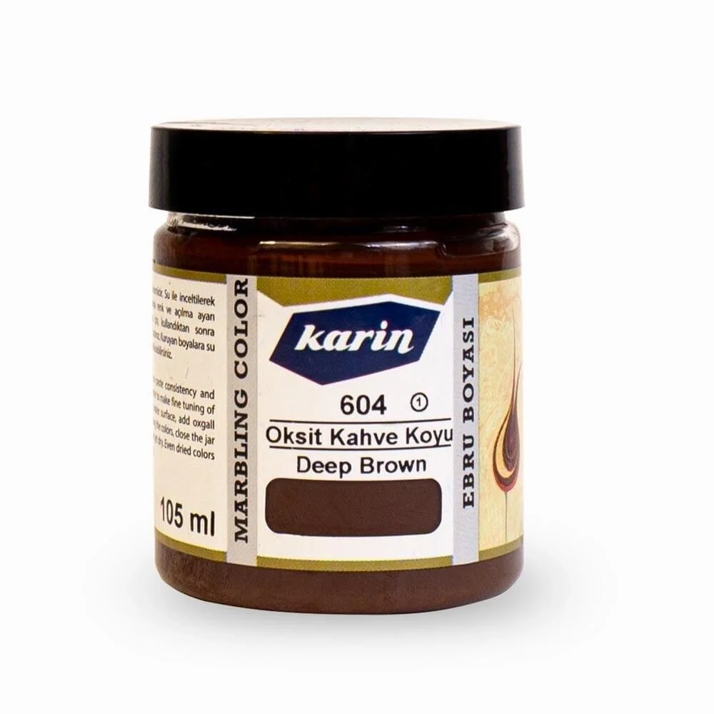 Karin Ebru Boyası 105 ml. 604 Oksit Koyu Kahve