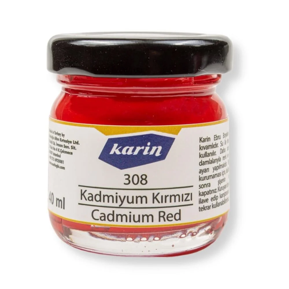 Karin Ebru Boyası 40 ml. 308 Cadmium Kırmızı