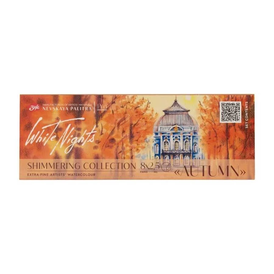 St. Petersburg White Nights Shimmering Collection Tablet Sulu Boya Seti 8 Renk Autumn