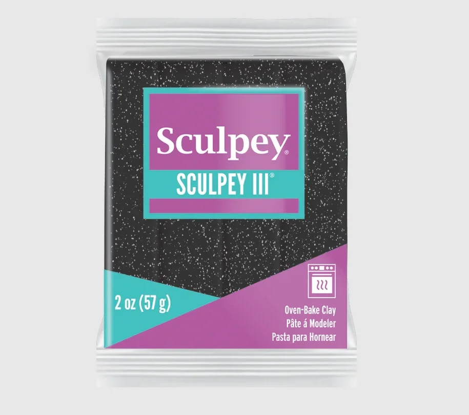 Sculpey III Polimer Kil 541 Siyah Glitter (Simli)