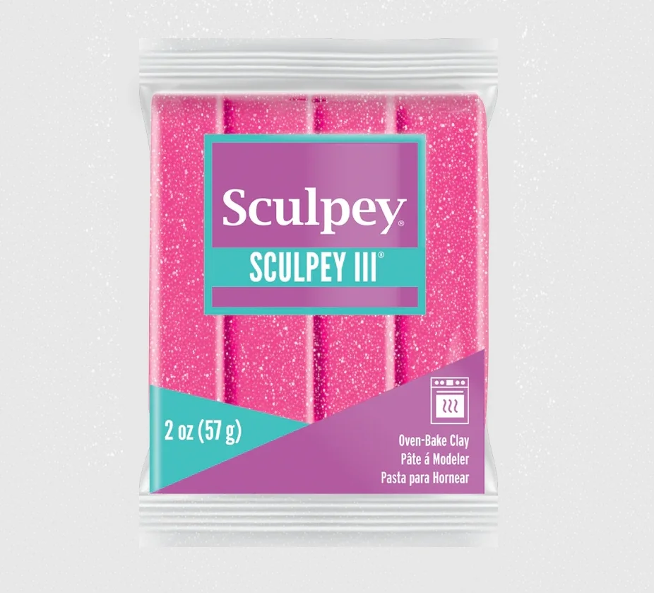 Sculpey III Polimer Kil 558 Pembe Glittter (Simli)