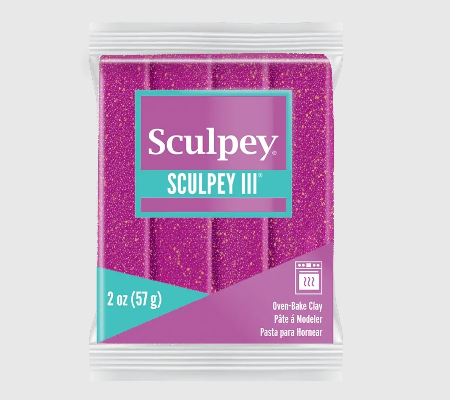 Sculpey III Polimer Kil 562 Violet Glitter (Simli)
