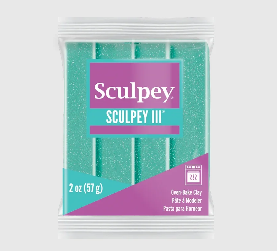Sculpey III Polimer Kil 574 Turkuaz Glitter (Simli)