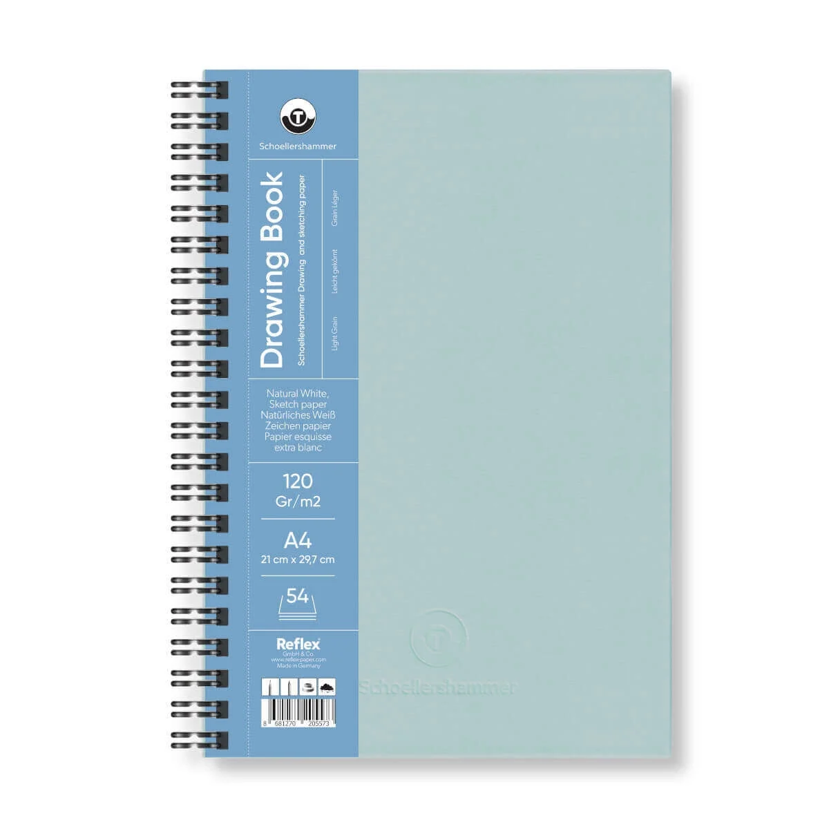 Schoellershammer Drawing Pad Sert Kapak Eskiz Çizim Defteri 120 gr. A4 54 yaprak TURKUAZ