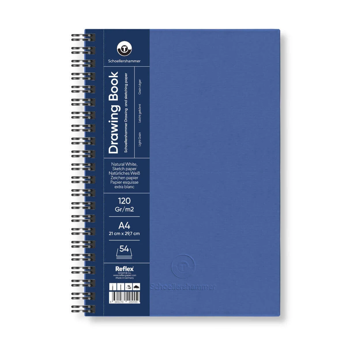 Schoellershammer Drawing Pad Sert Kapak Eskiz Çizim Defteri 120 gr. A4 54 yaprak MAVİ