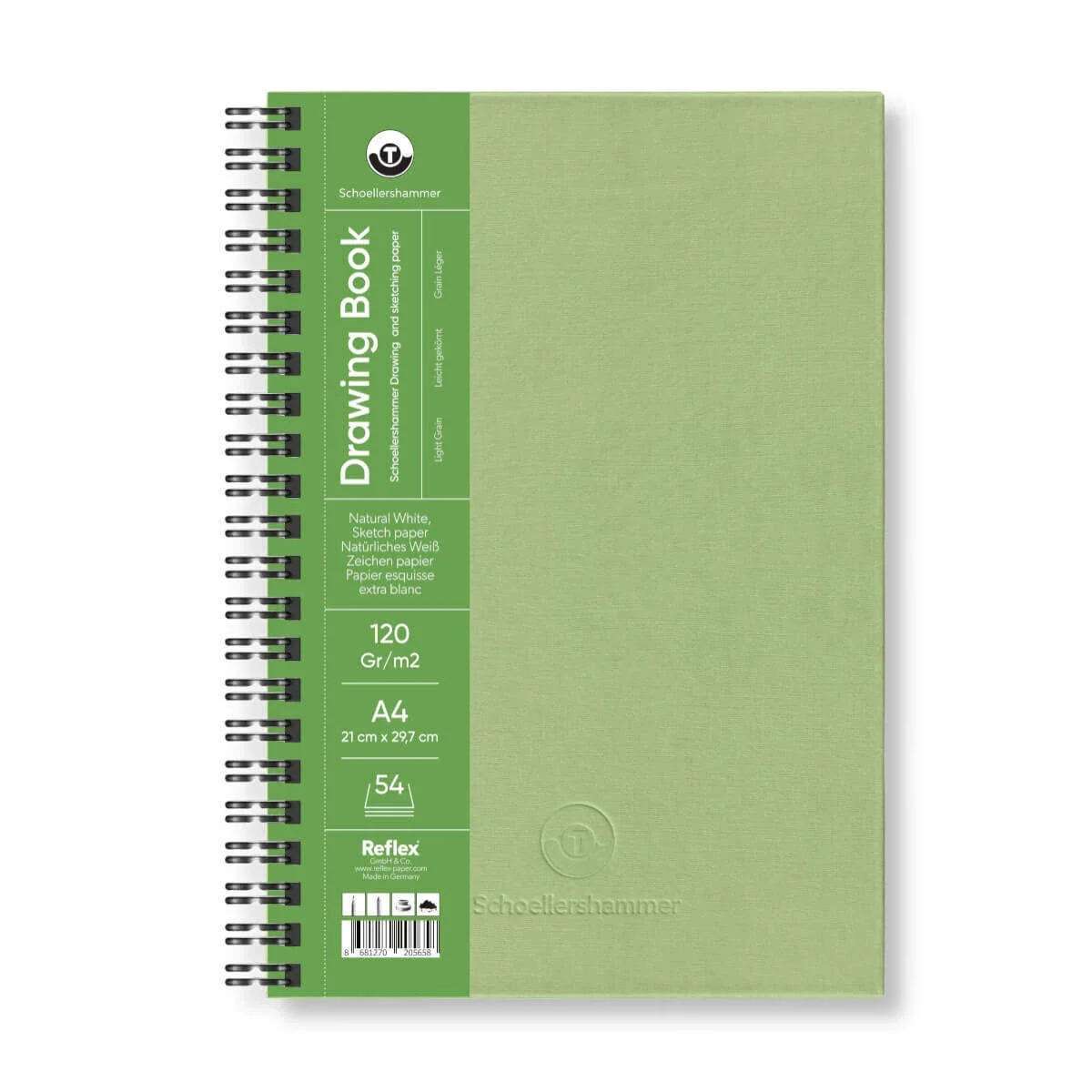 Schoellershammer Drawing Pad Sert Kapak Eskiz Çizim Defteri 120 gr. A4 54 yaprak YEŞİL