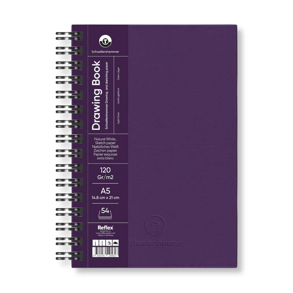 Schoellershammer Drawing Pad Sert Kapak Eskiz Çizim Defteri 120 gr. A5 54 yaprak MOR