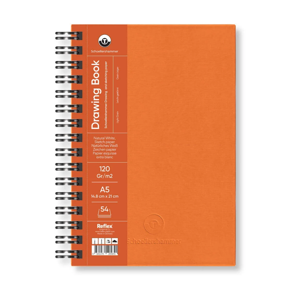 Schoellershammer Drawing Pad Sert Kapak Eskiz Çizim Defteri 120 gr. A5 54 yaprak TURUNCU