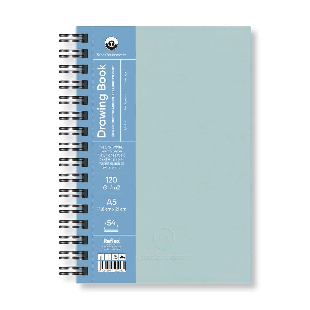 Schoellershammer Drawing Pad Sert Kapak Eskiz Çizim Defteri 120 gr. A5 54 yaprak TURKUAZ
