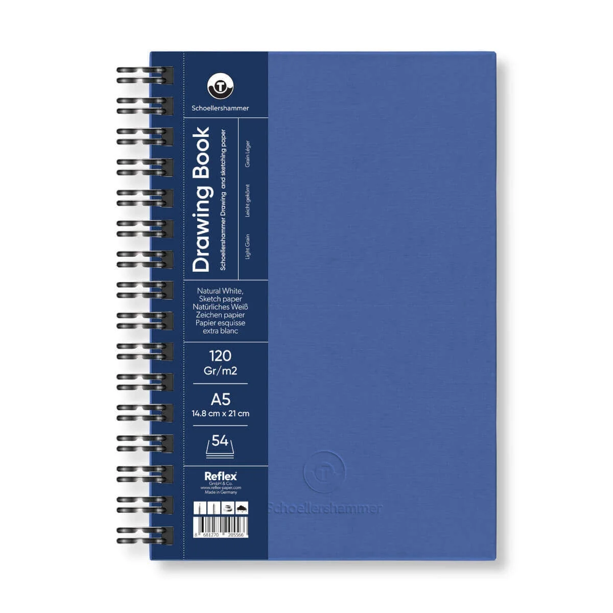 Schoellershammer Drawing Pad Sert Kapak Eskiz Çizim Defteri 120 gr. A5 54 yaprak MAVİ