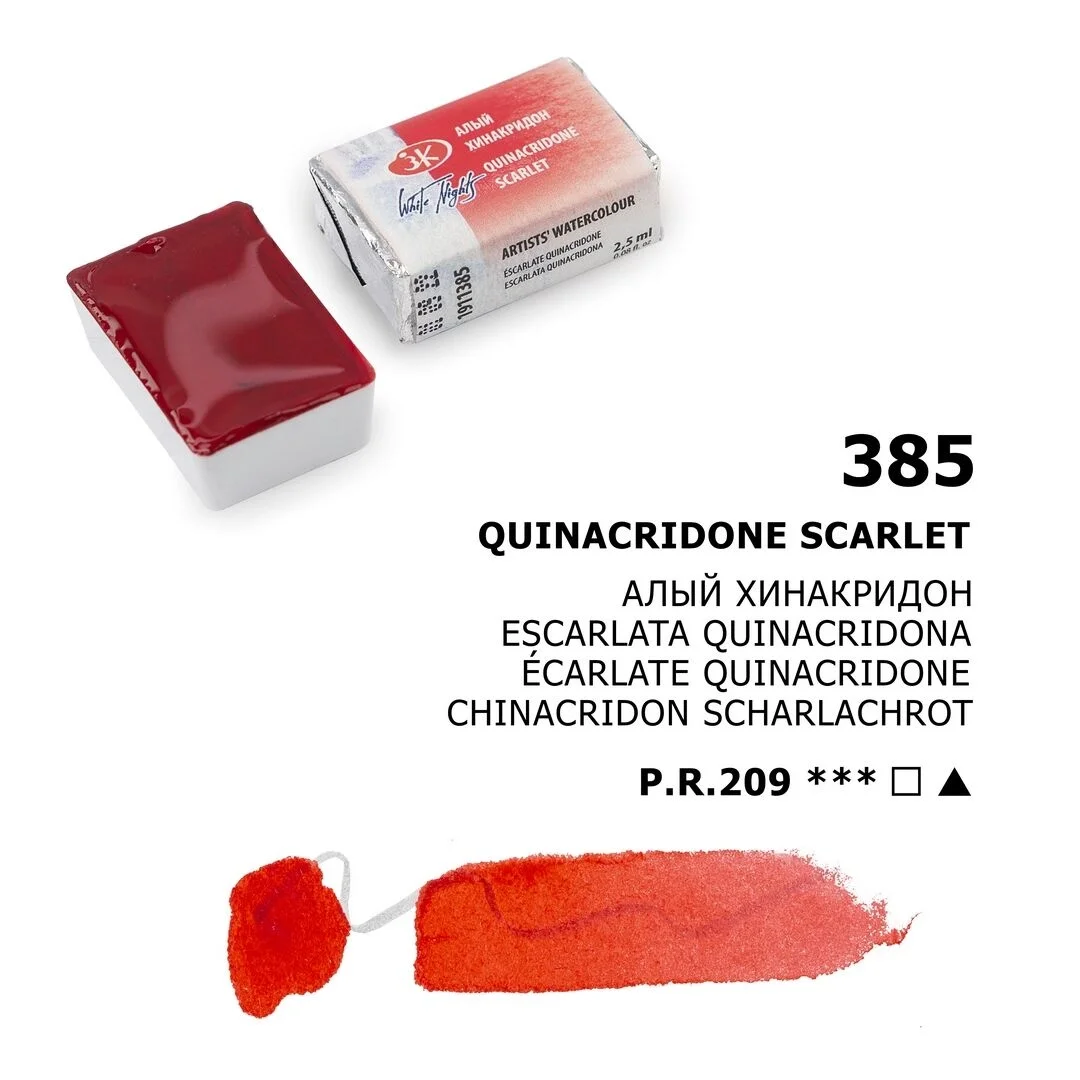 St. Petersburg White Nights Tam Tablet Sulu Boya 385 Quinacridone Scarlet