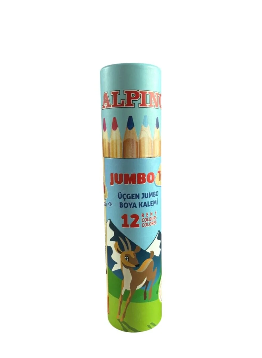 Alpino Jumbo Kuru Boya 12 Renk Tüplü (AL-2233)