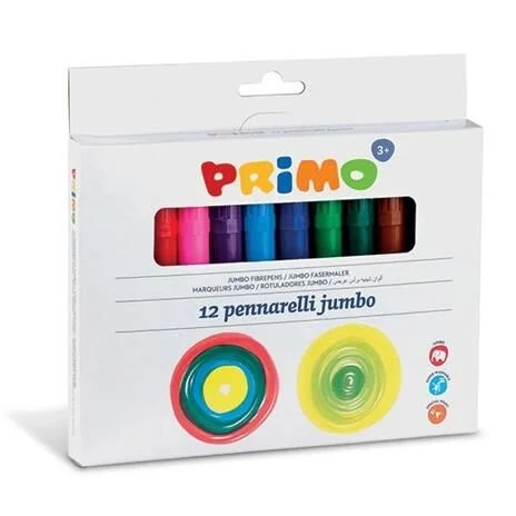 Primo Yıkanabilir Jumbo Keçeli Kalem 12 Renk (MC-603JUMBO12)