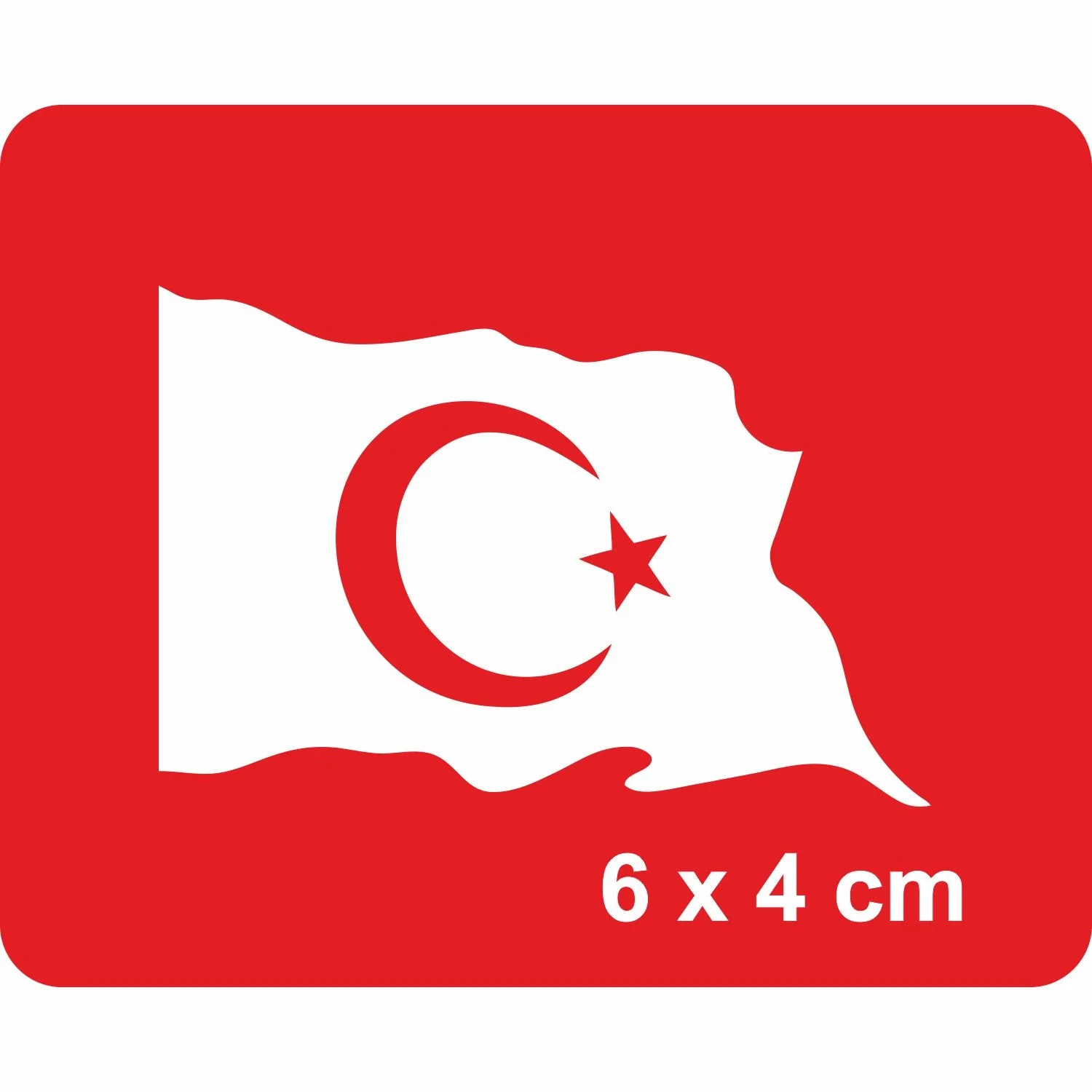Dalgalanan Türk Bayrağı Tattoo Geçici Dövme Şablonları Kına Kalıpları