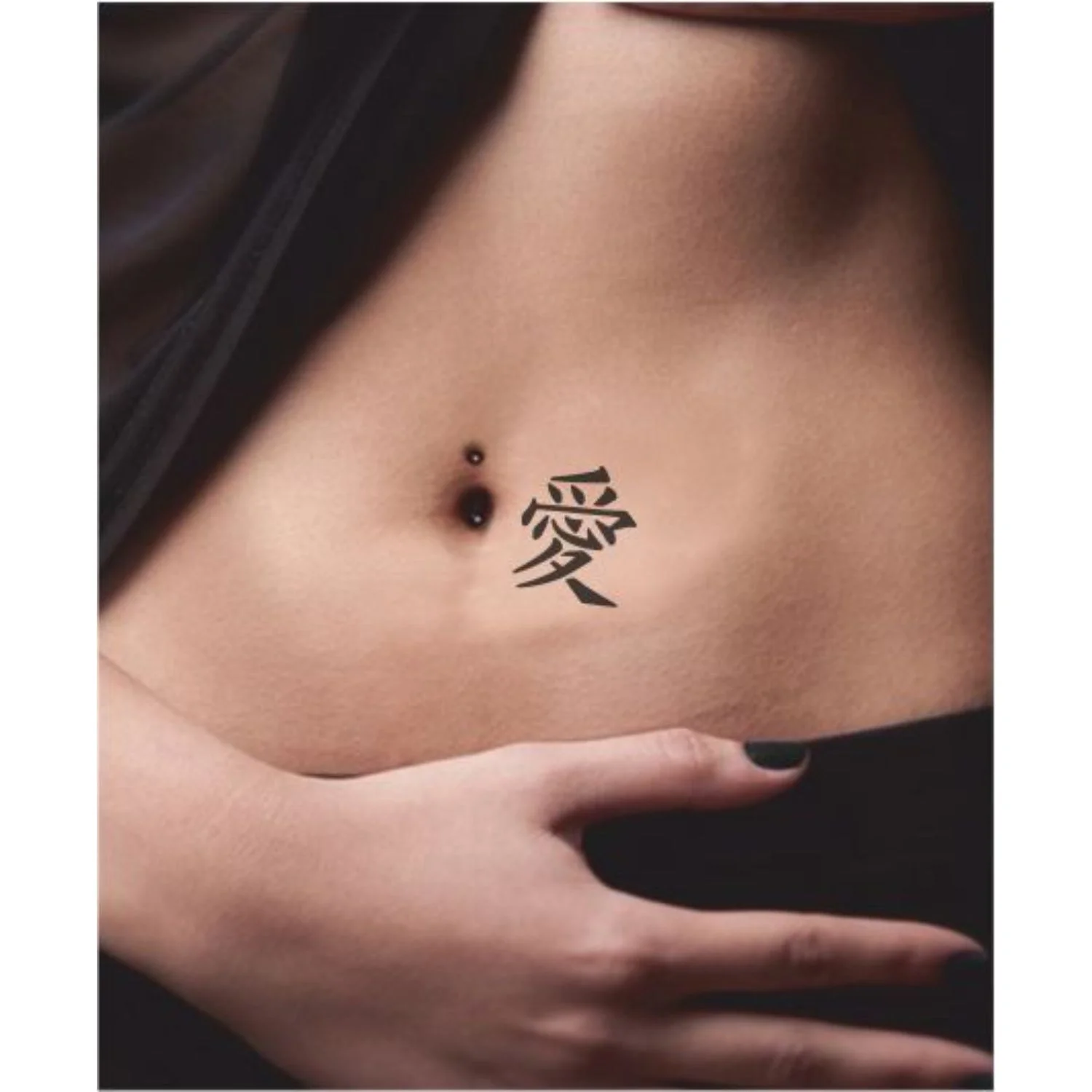 Aşk Kanji Tattoo Geçici Dövme Şablonları Kına Kalıpları