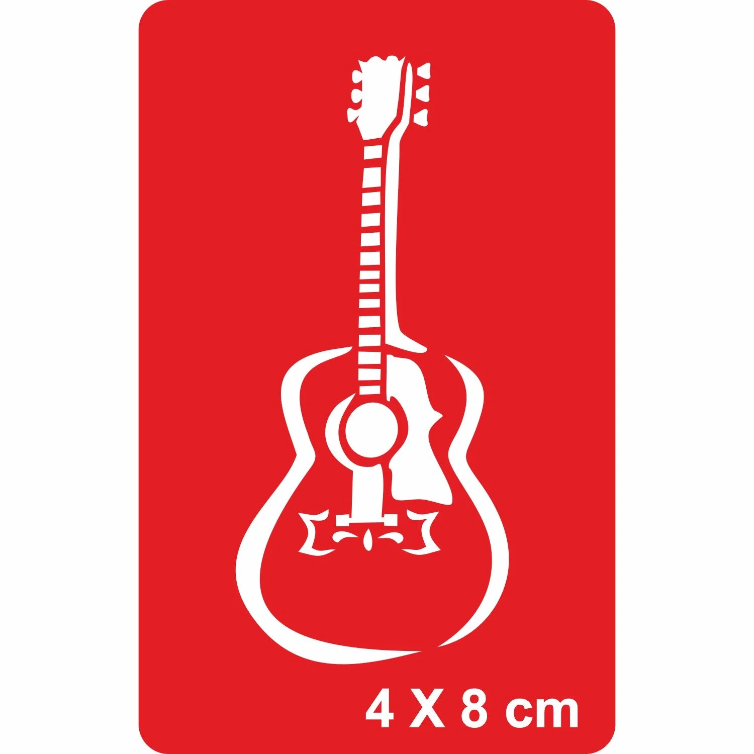 Klasik Gitar Tattoo Geçici Dövme Şablonları Kına Kalıpları