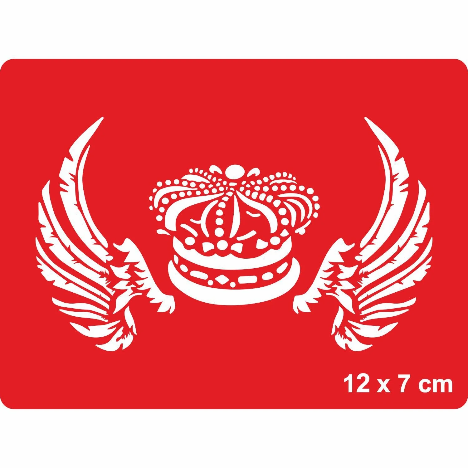 Kanatlı Kral Tacı Tattoo Geçici Dövme Şablonları Kına Kalıpları