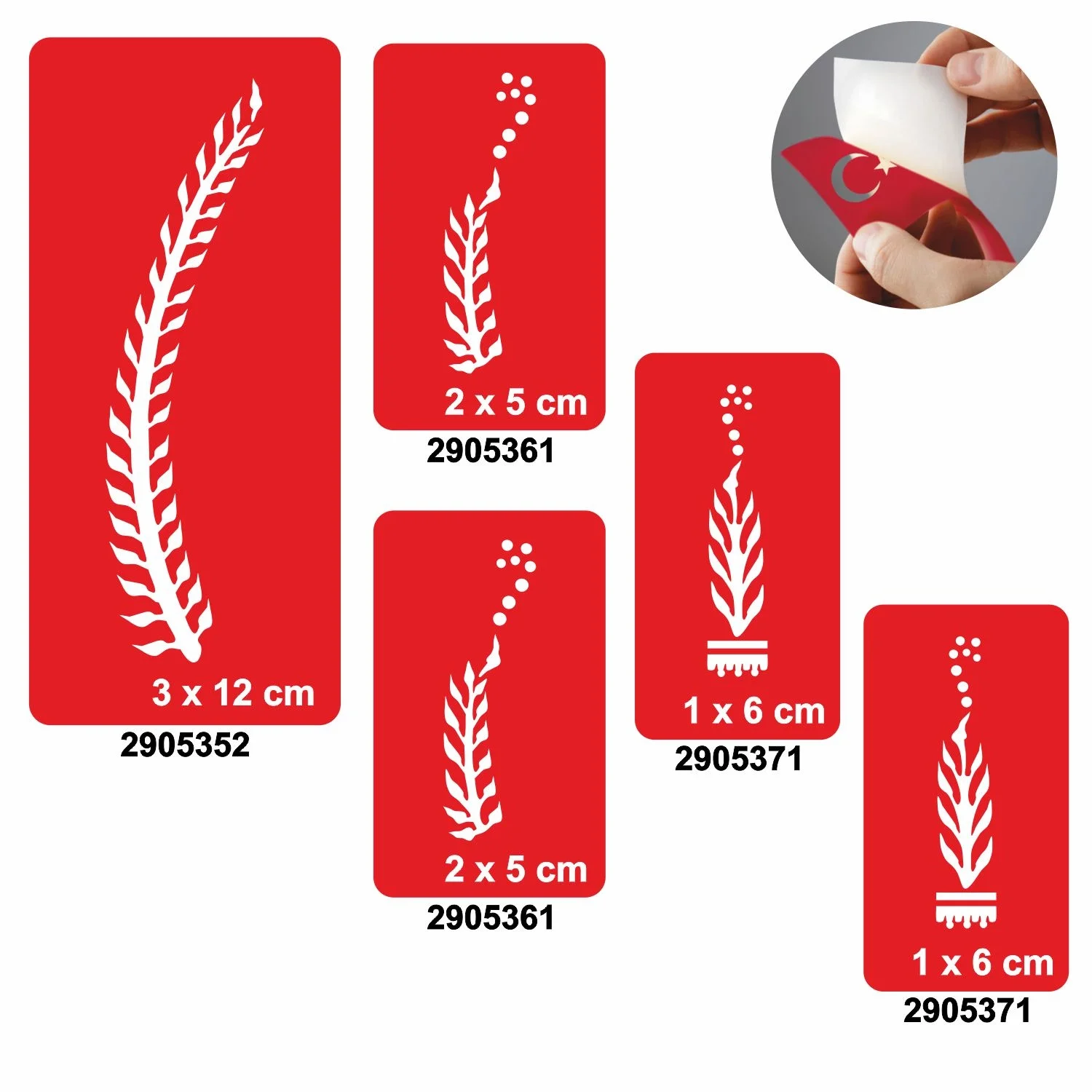 Aşk Merdiveni 5'li Set Geçici Dövme Kına Şablonu