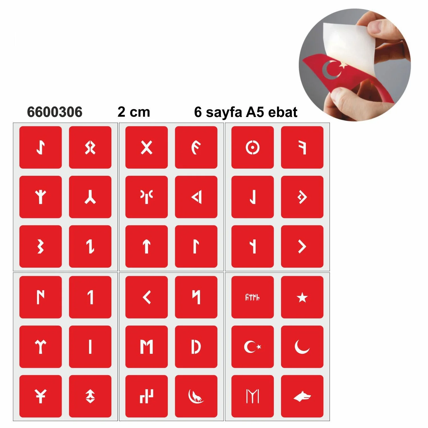 Göktürkçe Dövme Harf Şablonu Seti